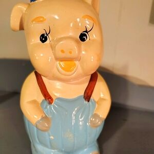 Vintage Chalkware Piggy Bank